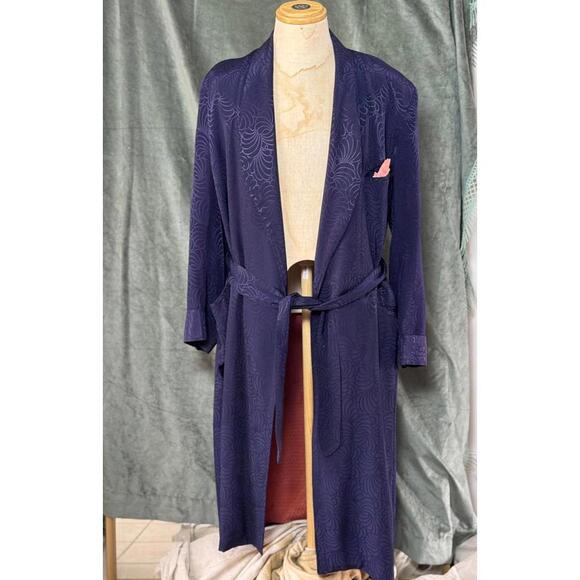 Vintage Mid-Century State-O-Maine Luxury Robe Smoking Jacket from Bullocks